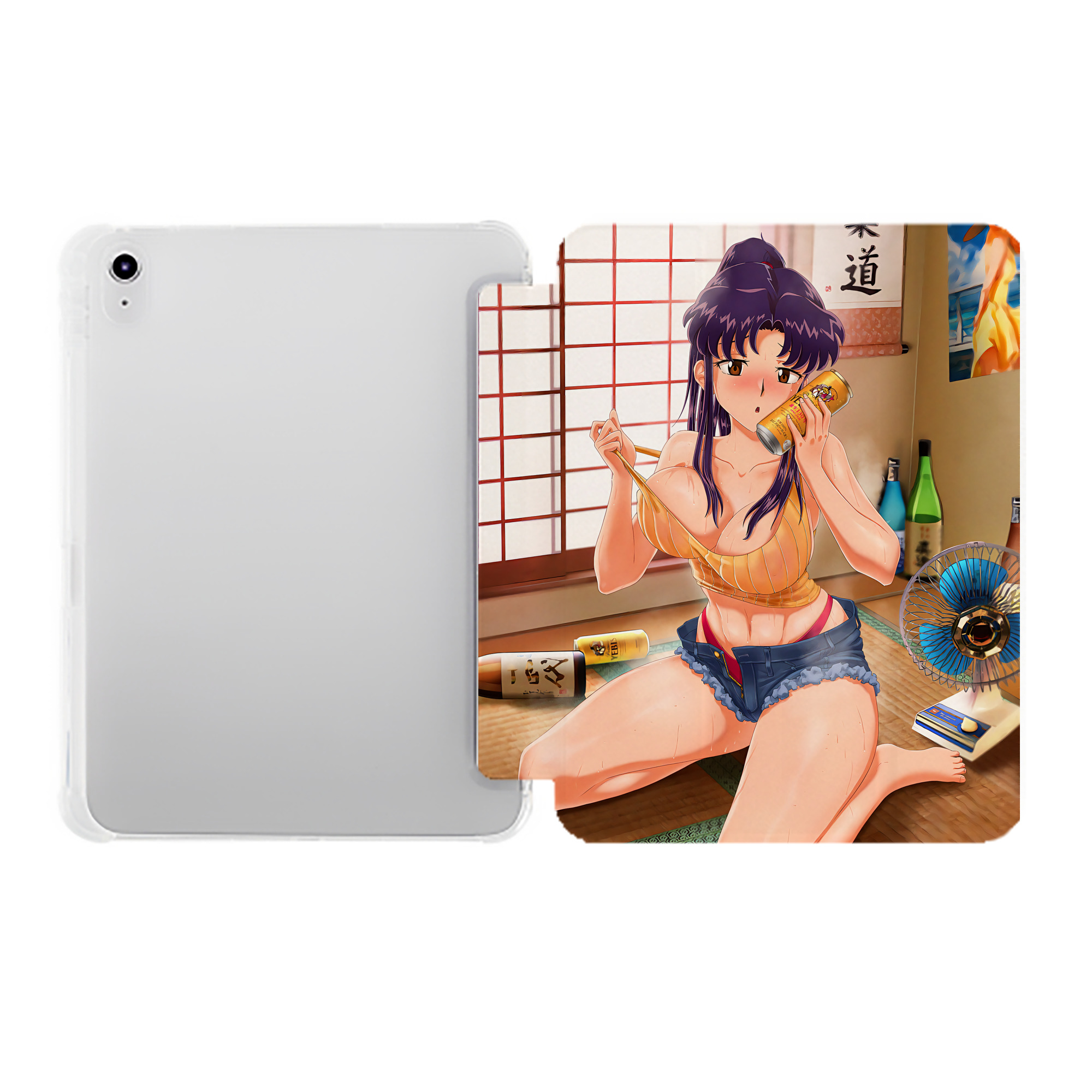 （画像用） EVA 新世紀エヴァンゲリオン IPad ケース ペン収納付き 三つ折りスタンド PUレザー×シリコン 対応機種9.5/10.5/10.9インチ